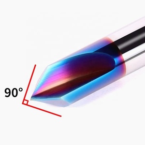 HRC65フライス2フルートエンドミル切削工具 (該当しない木材) ソリッドタングステン鋼90度面取りエンドミル - Product Image 2
