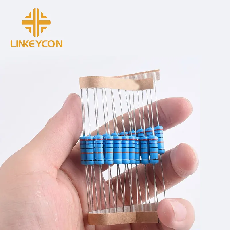 Pabrik Linkeycon. Resistor film karbon, resistansi tinggi 100M ohm 1/4W 1/2W 1W