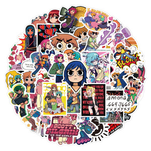50 adet Scott Pilgrim karikatür Graffiti Sticker gitar dekore Sticker PVC su geçirmez çıkartmalar - Product Image 1