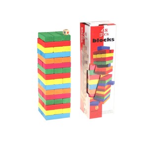 Casual Color 54/51/48-Layered Large Wooden Building Blocks <strong>Creative</strong> Stacked Music Desktop Game Puzzle - Product Image 6