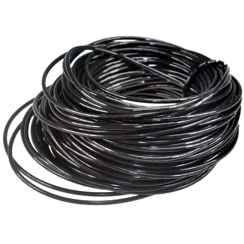 3mm * 50m envoltura en espiral manguito banda tubo Protector de Cable de línea de gestión de envoltura para computadora de la PC de la casa ocultar Cable de tubo