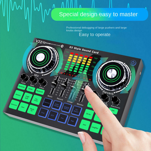 Mezclador usb profesional de tarjetas de sonido de transmisión en vivo de audio de estudio para computadora/teléfono