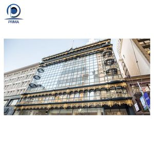 Veri merkezi güvenlik cephe ve opak cam termal kırılma sıcaklık kontrolü PRIMA alüminyum cam perde duvar - Product Image 2