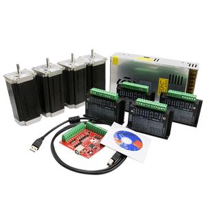 4 adet Nema 23 Cnc kitleri 3n.m 2n.m step Motor ile güç kaynağı Usb Mach 3 kontrol panosu - Product Image 1