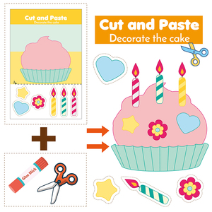 48PCS/Set Toddler Scissor Skills Fun Activity <strong>Booklet</strong> Art &amp; <strong>Crafts</strong> Kit Practice and Coloring Workbook Strengthen Creativity - Product Image 4