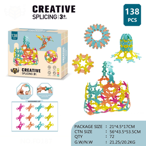 Building Block <strong>Toys</strong> for Kids with Storage Box STEM Interlocking Blocks Preschool Educational Learning - Product Image 5