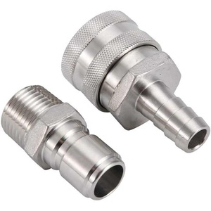Stainless Steel <strong>1</strong>/<strong>2</strong>&quot; Quick Coupling Beer Quick Coupling Quick Disconnect Connection Kit - Product Image 1