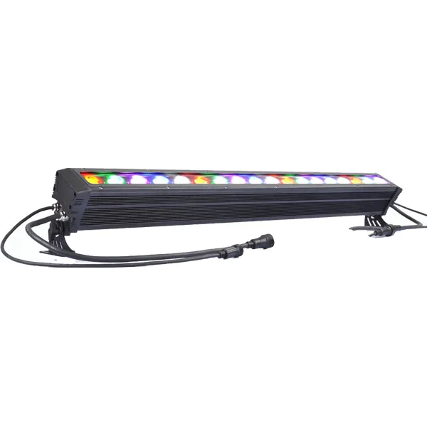 Barre lumineuse de rondelle murale extérieure 18x10w RGBW 4in1 par télécommande et dmx led lumières de rondelle murale stroboscopique