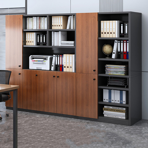 Kim loại hiện đại kệ sách Tủ lưu trữ thép nội thất văn phòng tập tin kết hợp tủ với cửa kính - Product Image 2