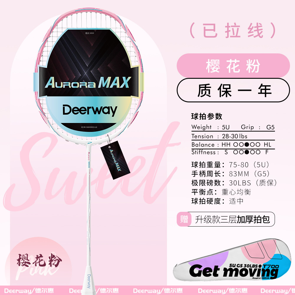 Cherry Blossom Pink - Upgraded and Thickened Racquet Bag