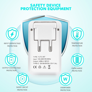 20W USB充電器高速充電USBタイプCウォールチャージャーPD QC3.0 for IPhone Samsung S23 S21その他5V出力電流付きデバイス - Product Image 4