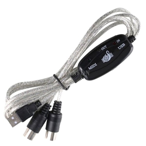 Adaptador de enchufe de Cable 2 en 1 para sintetizador, interfaz de teclado de Estudio Musical, convertidor de Cable USB a MIDI - Product Image 1