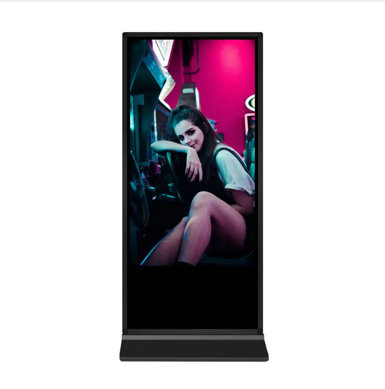 43 49 55 inç tüccar süper dikey LCD dijital tabela ekran Totem akıllı Full HD dokunmatik reklam oynatma ekranı ile kiosk