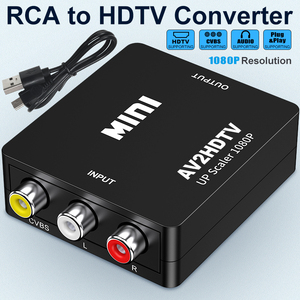 Mini Universal <strong>RCA</strong> <strong>to</strong> HDTV Connectors AV2HDTV Converters with AV <strong>Input</strong> for High-Performance HDTV <strong>Output</strong> - Product Image 1