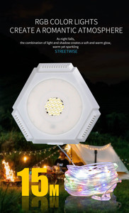 Colorful Lighting 15M Christmas <strong>String</strong> Light Solar Power Outdoor Xmas Party Garden Solar Camping <strong>String</strong> Light Remote Control - Product Image 5