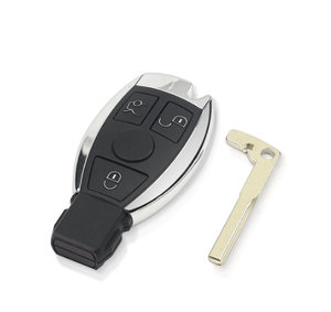 กุญแจรีโมทรถยนต์10X สำหรับ Mercedes Benz 2000 + BGA 433 MHz กุญแจรีโมทใบมีด3ปุ่มสำหรับ MB