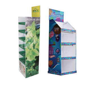 Karton Display Stand Supermarkt Kostenlose Werbung Faltbarer Boden Racking Display Karton POP Store Regal - Product Image 2