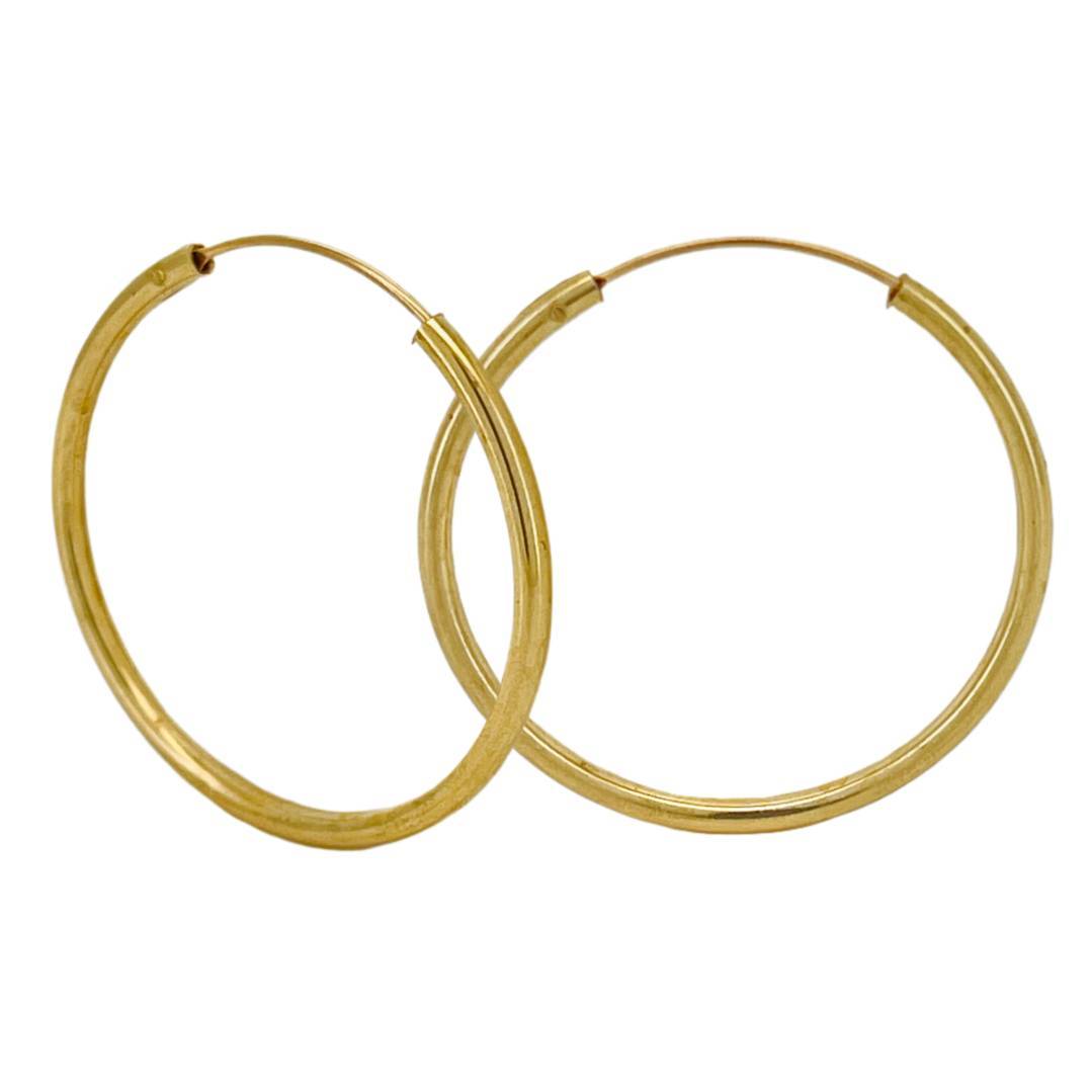 TUBE HOOP EARRINGS 1.5X25mm PLAIN