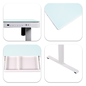 Single Motor Adjustable Modern Glass <strong>Computer</strong> Desk Durable Office Lifting Table Comfortable Storage Standing Desk <strong>Computer</strong> Desk - Product Image 5