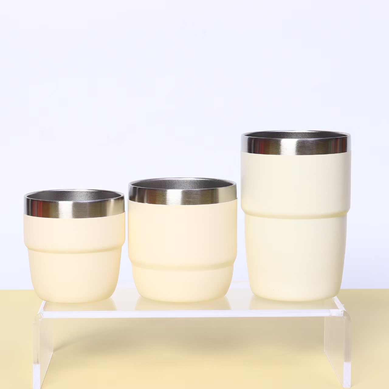 Blanc (6oz avec couvercle)