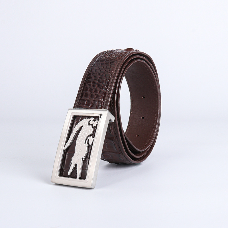 Crocodile bone leather without seams with buckle 0