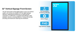 Đa Phương Tiện OEM Xách Tay 21.5 Inch Dual-Màn Hình Kỹ Thuật Số Tương Tác Thông Minh Bục Kỹ Thuật Số Giảng Cho Hội Nghị Lớp Học - Product Image 5