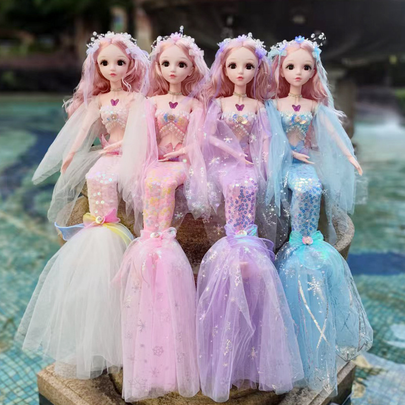Large size 60cm blinking music-music fat baby mermaid