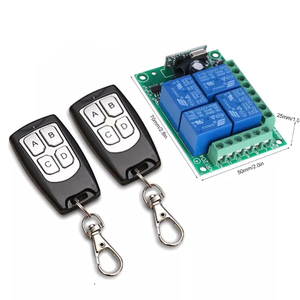 Universal Wireless Remote Control Switch DC 12V 4CH relais Receiver Module With 4 kanal RF Remote 433 Mhz Transmitter - Product Image 1