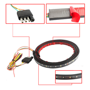 Htatriple üçlü bagaj kapağı LED ışık barı 12V kırmızı beyaz çift renk şeffaf Lens sarı dönüş sinyali ile yeni durum ABS malzeme - Product Image 5