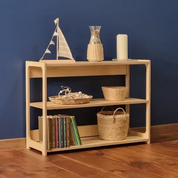 Bibliothèque pour enfants Montessori Mini étagère à jouets organisateur de rangement étagères de pépinière étagère à jouets en bois horizontale armoire de rangement