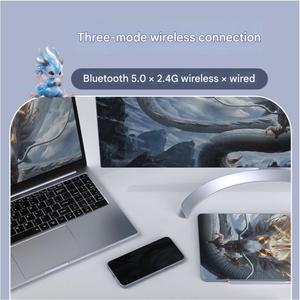 108-Key Three-Mode Wireless for Bluetooth Mechanical Keyboard Multilayer <strong>PCB</strong> <strong>Black</strong> Tea Red Green Axis Side Engraved for Gaming - Product Image 4