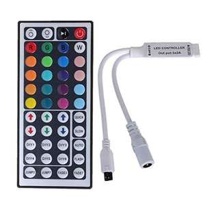 Программируемые светодиодные аксессуары инфракрасные смарт-мини rgb Голосовое управление 44key пульт дистанционного управления светодиодная лента для украшения дома контроллер - Product Image 2