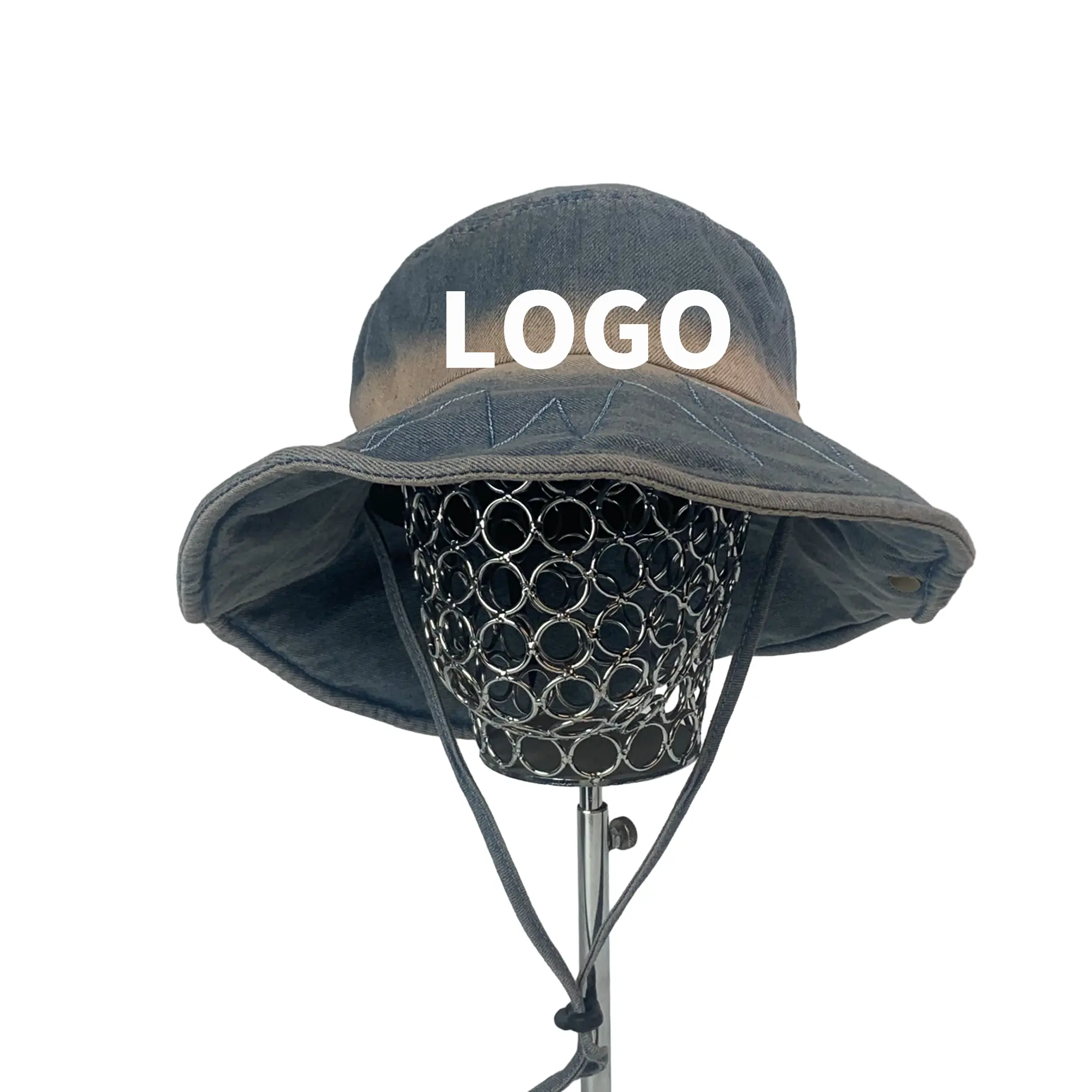 Cappello a secchiello Safari in Nylon impermeabile personalizzabile poco costoso per cappelli da donna