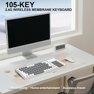 个性化105 2.4G无线办公键盘6键防撞膜键盘 - Product Image 4