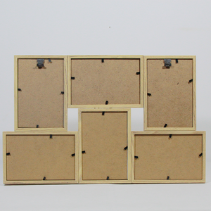 新款现代拼贴MDF 6开组合画框墙面多个木质相框 - Product Image 3