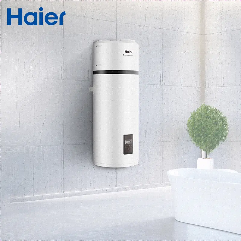 Haier Eau chaude domestique à faible bruit Chauffe-eau à pompe à chaleur solaire haute pression Chaudière avec pompe à chaleur