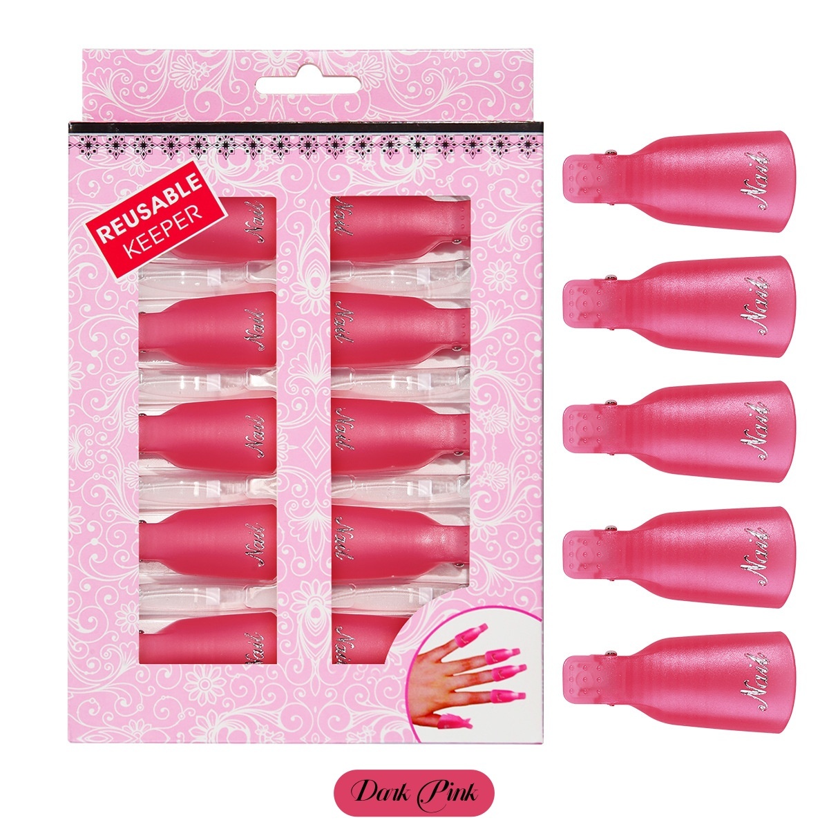 Boîte de 10 pièces rose foncé