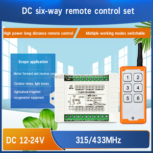 RF315/433Mhz telecomando wireless trasmettitore ricevitore modulo 12 v24v telecomando a sei vie trasmissione e ricevitore