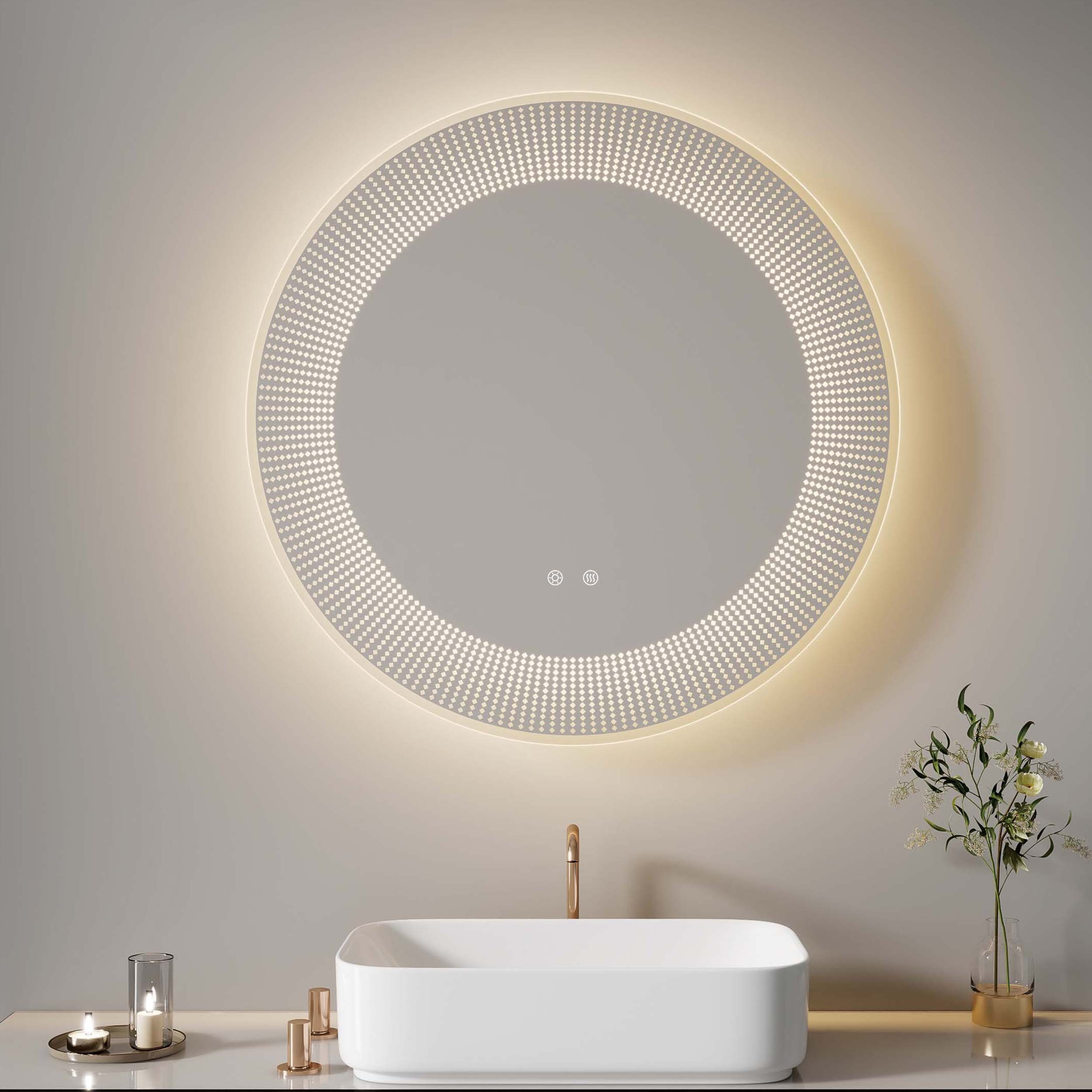 Miroir de salle de bain rond DP528-Y