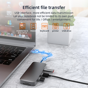 10 in1ドックステーションUSBCデジタルAVマルチポートHDMI4KアダプターSDTFカードリーダーMacbookおよびその他のタイプCデバイス用USBCハブ - Product Image 6