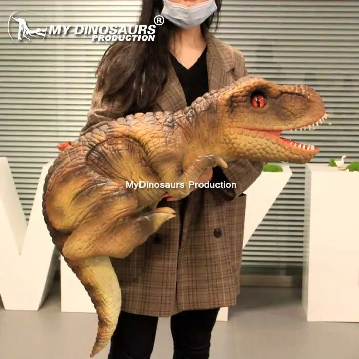 V-образная детская марионетка динозавра с ручным управлением