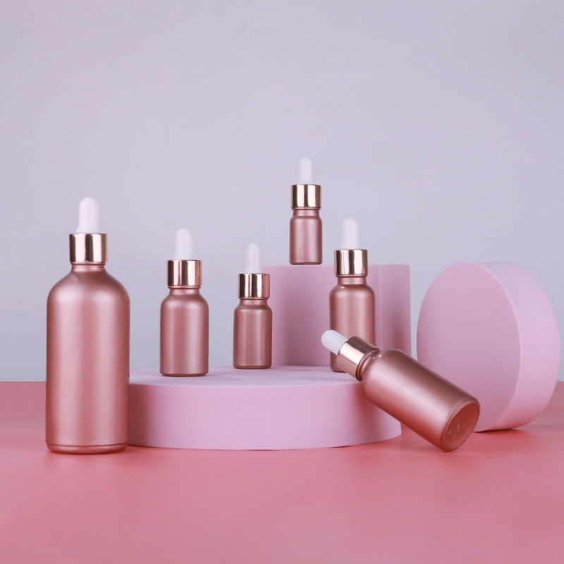 Rose Gold Glass Dropper Bottle Matte Ring