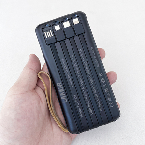 <strong>Solar</strong> Power Charger 20000 Mah with 4 in 1 Cables Solaire <strong>Sun</strong> Panel Display Slim Portable Smart <strong>Mobile</strong> Power Banks - Product Image 3