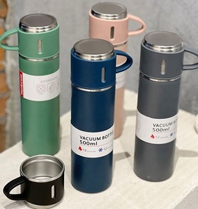 2025 Sinh Thái Thân Thiện Với 500Ml Đôi Tường Chân Không Thép Không Gỉ Chân Không Phích Cách Điện Chai Nước Với 3 Nắp - Product Image 6