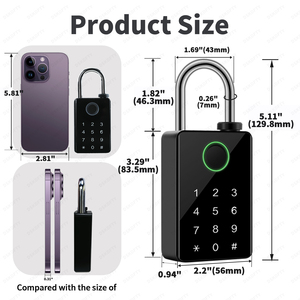 屋外自動スマートバリアロックBluetoothスマートパッド指紋アクセスキータイプ金属ドアのなめらかなメタリックな外観 - Product Image 5