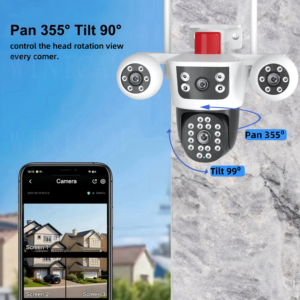 V380pro APP Camera 6K HD Wifi senza Fil con due vie di rilevamento del movimento vocale di visione notturna sensore di CMOS per la sorveglianza esterna - Product Image 6