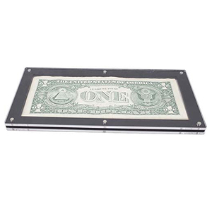 Personalizzato Magnetic Acrilico Soldi Del Basamento Del Supporto US Nota Banca Valuta Cornice del Display - Product Image 6