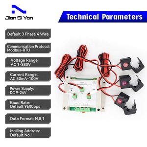 JSY-MK-354 Three Phase Din Rail Energy Meter <strong>RS485</strong> <strong>Modbus</strong>-RTU 50Hz Power Energy Meters Module Consumption Monitoring Detector - Product Image 3