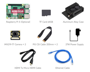 <strong>Raspberry</strong> <strong>Pi</strong> 5 Kit 4GB/8GB RAM BCM2712 processor 2.4GHz quad-core 64-bit Arm Cortex-A76 <strong>CPU</strong> Built Using RP1 I/O Controller