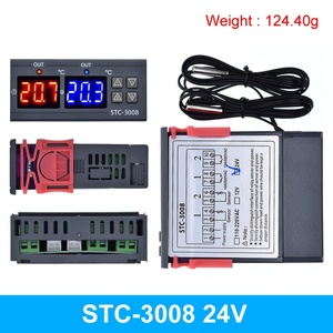 Controlador de temperatura digital doble para el hogar, termostato de salida de dos relés con sonda, 12V, 24V, 220V, calor frío